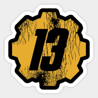 Worn Vault 13 Door Logo Sticker